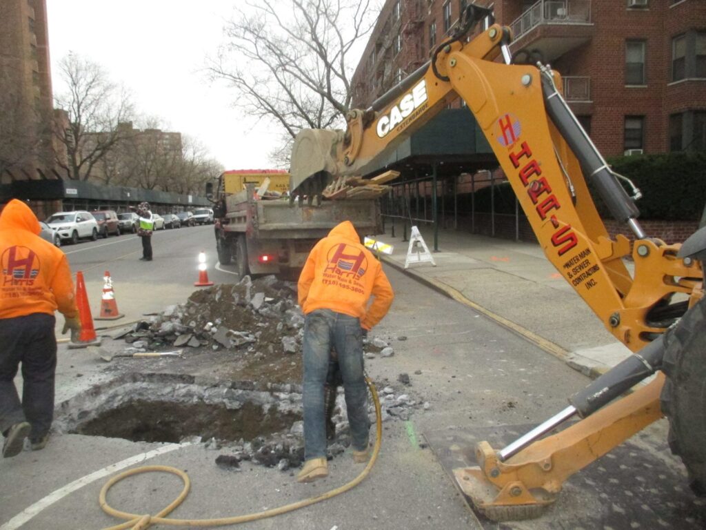 Sewer Line Replacement on Bedford Ave in Brooklyn completed by Harris Sewer Contractors