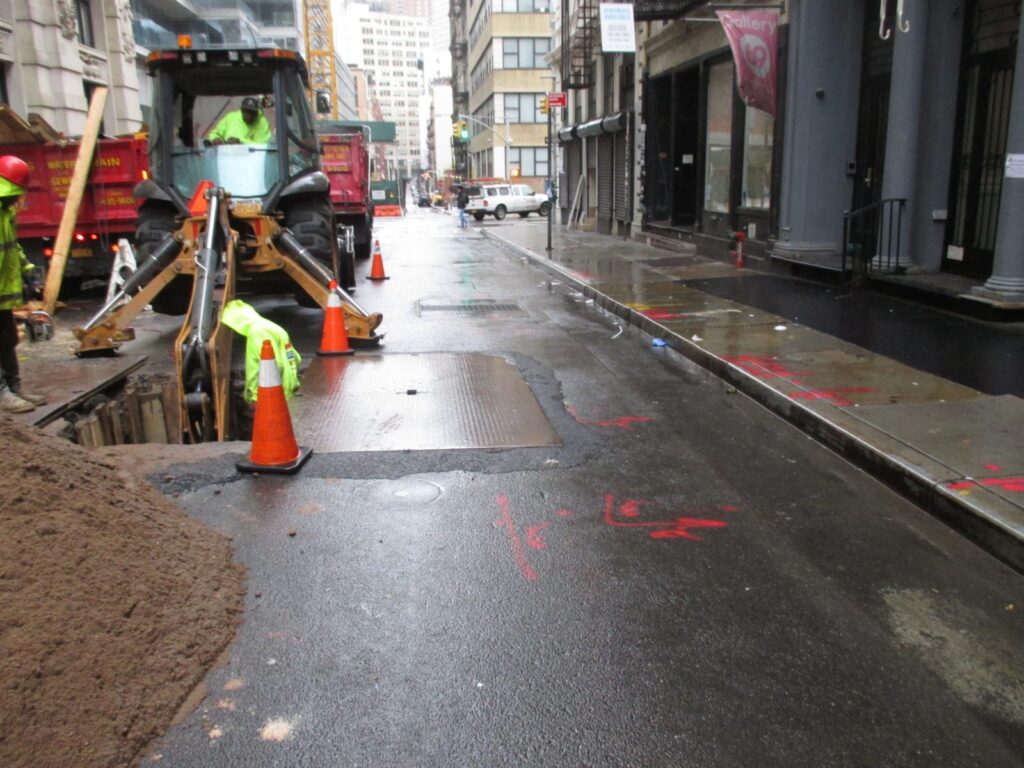 New Sewer Installation on Leonard St, Manhattan