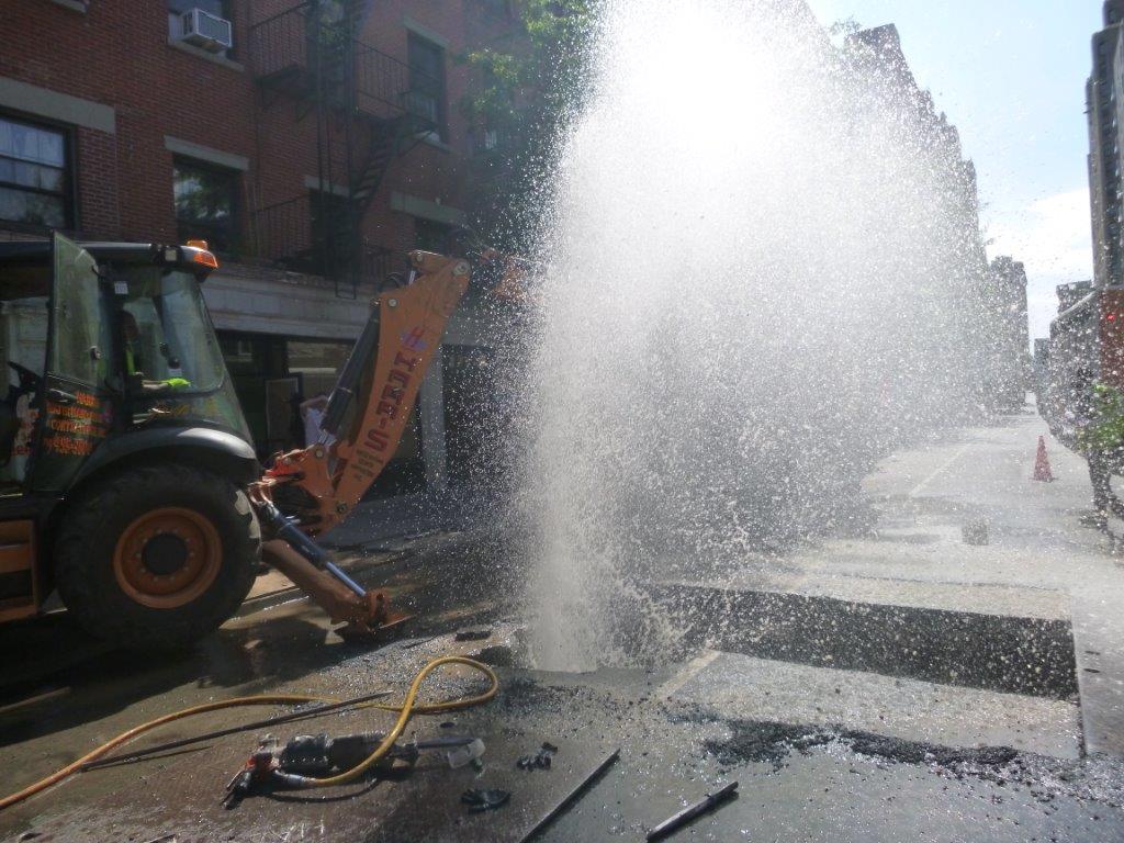 Water Main Tap Blows Out of City Main