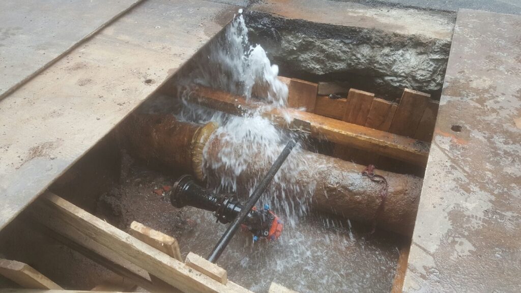 Manhattan Water Main Breaks When Installing New 6” Fire Line