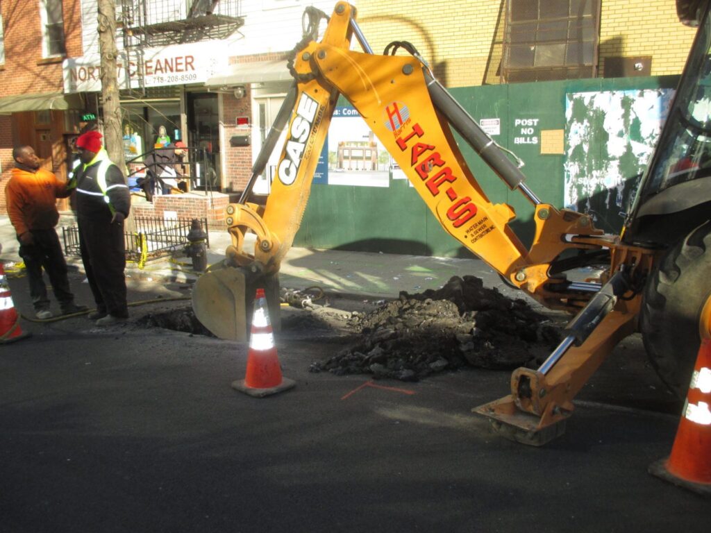 Street Plumbing into Building NYC