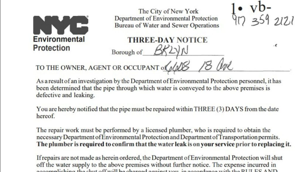 What You Need To Know About DEP 3-Day Notices