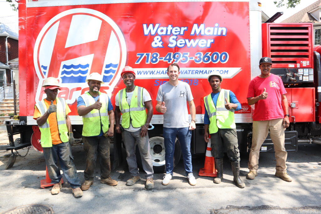 Completed underground sewer system setup – alt: sewer pipe replacement Bronx NY