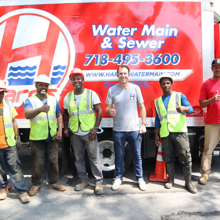 Completed underground sewer system setup – alt: sewer pipe replacement Bronx NY