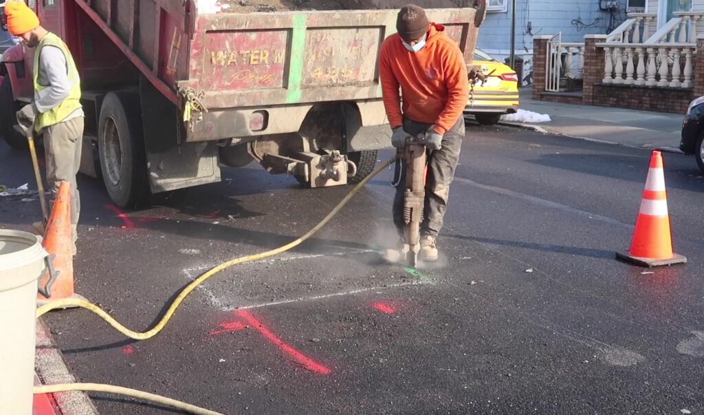 Residential property water main installation Queens, NY